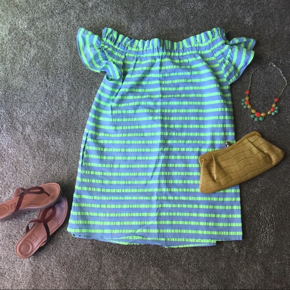 NWT Anthropologie Bayside off the shoulder dress - Picture 2 of 4